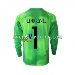 Hrvatska Golmanski Livakovic 1 Dres Gostujući World Cup 2022 Dugim Rukavima ,Muški