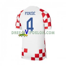 Hrvatska Perisic 4 Dres Domaći World Cup 2022 Kratkih Rukava ,Muški