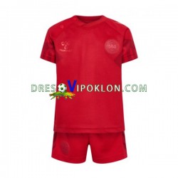 Danska Dres Domaći World Cup 2022 Kratkih Rukava ,Dječji Komplet