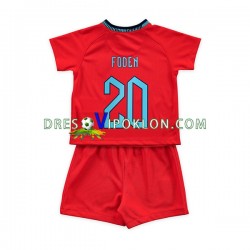 Engleska Foden 20 Dres Gostujući World Cup 2022 Kratkih Rukava ,Dječji Komplet