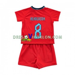 Engleska Henderson 8 Dres Gostujući World Cup 2022 Kratkih Rukava ,Dječji Komplet