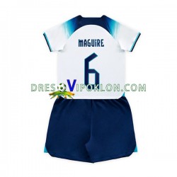 Engleska Maguire 6 Dres Domaći World Cup 2022 Kratkih Rukava ,Dječji Komplet