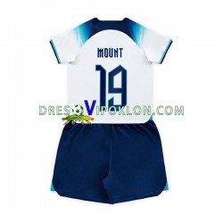 Engleska Mount 19 Dres Domaći World Cup 2022 Kratkih Rukava ,Dječji Komplet