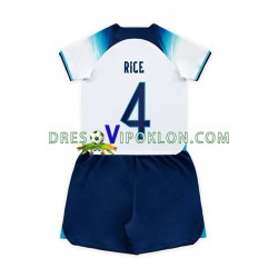Engleska Rice 4 Dres Domaći World Cup 2022 Kratkih Rukava ,Dječji Komplet