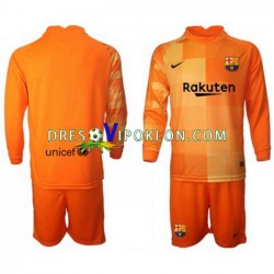 FC Barcelona Golmanski Dres Domaći 2021-2022 Dugim Rukavima ,Dječji Komplet