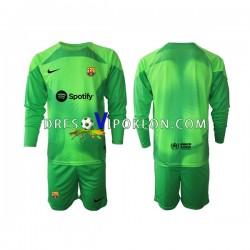 FC Barcelona Golmanski Dres Domaći 2022-2023 Dugim Rukavima ,Dječji Komplet