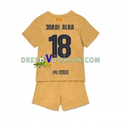 FC Barcelona Jordi Alba 18 Dres Gostujući 2022-2023 Kratkih Rukava ,Dječji Komplet
