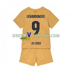 FC Barcelona Lewandowski 9 Dres Gostujući 2022-2023 Kratkih Rukava ,Dječji Komplet