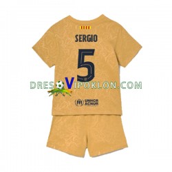FC Barcelona Sergio Busquets 5 Dres Gostujući 2022-2023 Kratkih Rukava ,Dječji Komplet