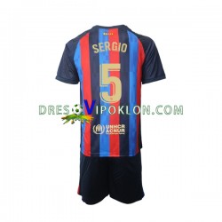 FC Barcelona Sergio Busquets 5 Dres Domaći 2022-2023 Kratkih Rukava ,Dječji Komplet