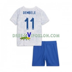 Francuska Dembele 11 Dres Gostujući World Cup 2022 Kratkih Rukava ,Dječji Komplet