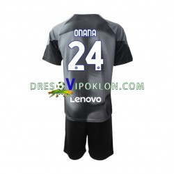Inter Milan Golmanski Andre Onana 24 Dres Domaći 2022-2023 Kratkih Rukava ,Dječji Komplet