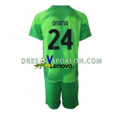 Inter Milan Golmanski Andre Onana 24 Dres Treći 2022-2023 Kratkih Rukava ,Dječji Komplet