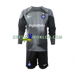 Inter Milan Golmanski Dres Domaći 2022-2023 Dugim Rukavima ,Dječji Komplet