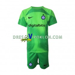 Inter Milan Golmanski Dres Treći 2022-2023 Kratkih Rukava ,Dječji Komplet