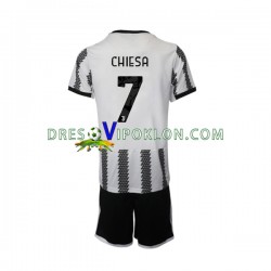 Juventus Chiesa 7 Dres Domaći 2022-2023 Kratkih Rukava ,Dječji Komplet