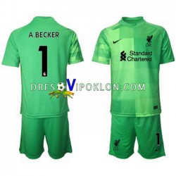 Liverpool Golmanski Alisson Becker 1 Dres Domaći 2021-2022 Kratkih Rukava ,Dječji Komplet