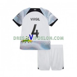 Liverpool Virgil van Dijk Dres Gostujući 2022-2023 Kratkih Rukava ,Dječji Komplet