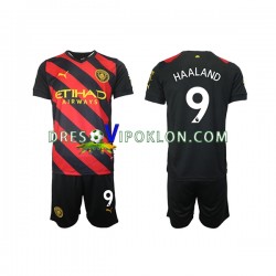 Manchester City Haaland 9 Dres Gostujući 2022-2023 Kratkih Rukava ,Dječji Komplet