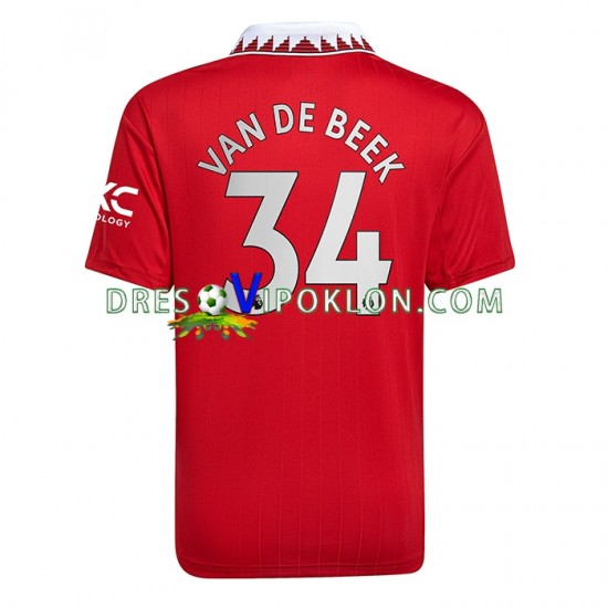 Manchester United Donny van de Beek 34 Dres Domaći 2022-2023 Kratkih Rukava ,Muški