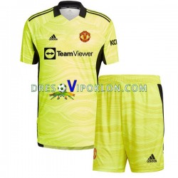 Manchester United Golmanski Dres Domaći 2021-2022 Kratkih Rukava ,Dječji Komplet