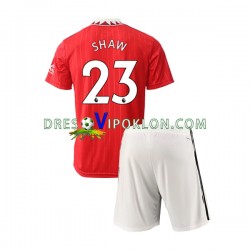 Manchester United Luke Shaw 23 Dres Domaći 2022-2023 Kratkih Rukava ,Dječji Komplet
