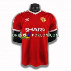 Manchester United 1984 Retro Dres Domaći Kratkih Rukava ,Muški