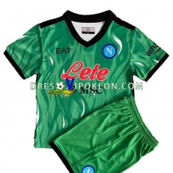 Napoli Golmanski Dres Domaći 2021-2022 Kratkih Rukava ,Dječji Komplet