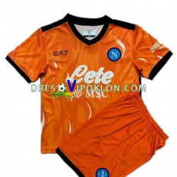 Napoli Golmanski Dres Treći 2021-2022 Kratkih Rukava ,Dječji Komplet
