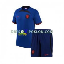 Nizozemska Dres Gostujući World Cup 2022 Kratkih Rukava ,Dječji Komplet