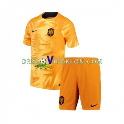 Nizozemska Dres Domaći World Cup 2022 Kratkih Rukava ,Dječji Komplet