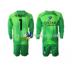 Paris Saint-Germain Golmanski Keylor Navas 1 Dres Domaći 2022-2023 Dugim Rukavima ,Dječji Komplet