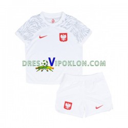 Poljska Dres Domaći World Cup 2022 Kratkih Rukava ,Dječji Komplet