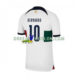 Portugal Bernardo 10 Dres Gostujući World Cup 2022 Kratkih Rukava ,Muški