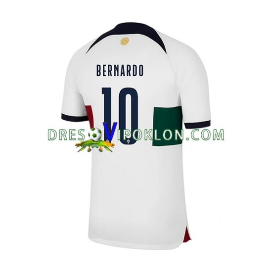 Portugal Bernardo 10 Dres Gostujući World Cup 2022 Kratkih Rukava ,Muški