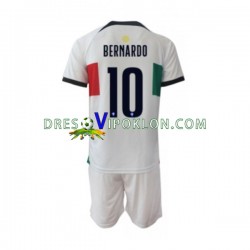 Portugal Bernardo 10 Dres Gostujući World Cup 2022 Kratkih Rukava ,Dječji Komplet
