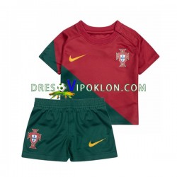 Portugal Dres Domaći World Cup 2022 Kratkih Rukava ,Dječji Komplet