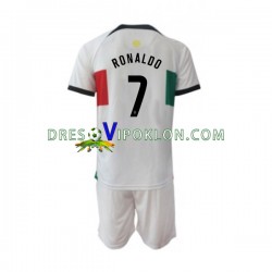 Portugal Ronaldo 7 Dres Gostujući World Cup 2022 Kratkih Rukava ,Dječji Komplet