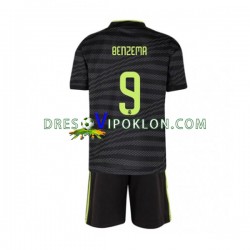 Real Madrid Benzema 9 Dres Treći 2022-2023 Kratkih Rukava ,Dječji Komplet