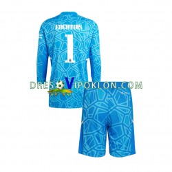 Real Madrid Golmanski Courtois 1 Dres Domaći 2022-2023 Dugim Rukavima ,Dječji Komplet