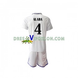 Real Madrid David Alaba 4 Dres Domaći 2022-2023 Kratkih Rukava ,Dječji Komplet