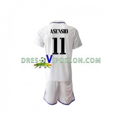 Real Madrid Marco Asensio 11 Dres Domaći 2022-2023 Kratkih Rukava ,Dječji Komplet