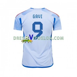 Španjolska Gavi 9 Dres Gostujući World Cup 2022 Kratkih Rukava ,Muški