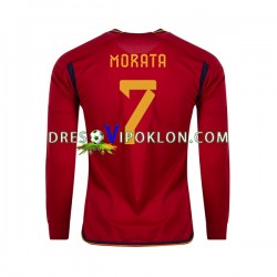 Španjolska MORATA 7 Dres Domaći World Cup 2022 Dugim Rukavima ,Muški