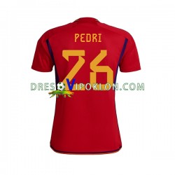 Španjolska PEDRI 26 Dres Domaći World Cup 2022 Kratkih Rukava ,Muški