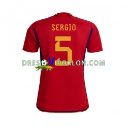 Španjolska SERGIO BUSQUETS 5 Dres Domaći World Cup 2022 Kratkih Rukava ,Muški