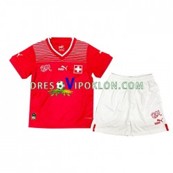 Švicarska Dres Domaći World Cup 2022 Kratkih Rukava ,Dječji Komplet