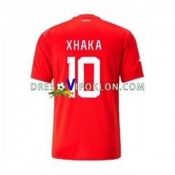 Švicarska Xhaka 10 Dres Domaći World Cup 2022 Kratkih Rukava ,Muški